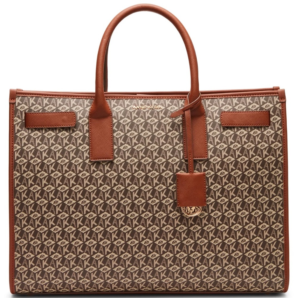 Anne Klein AK Cube Logo Large Tote Handbag